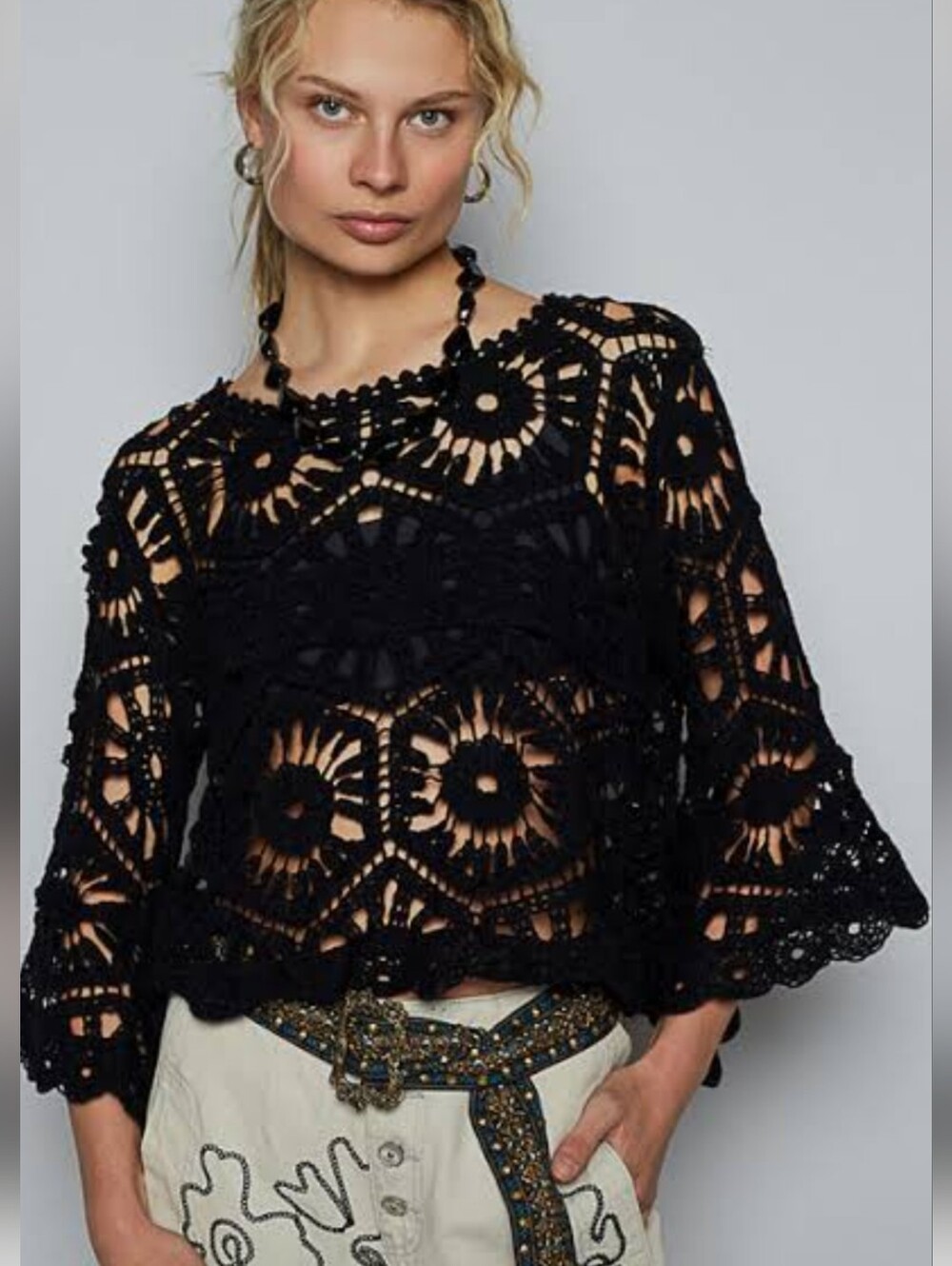 POL Crush Worthy Crochet Top- One Size- NWOT